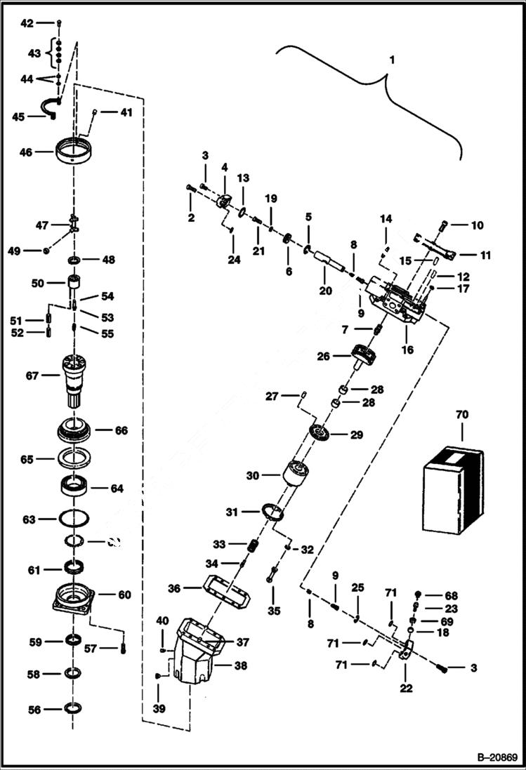 Схема запчастей Bobcat Articulated Loaders - HYDROSTATIC MOTOR (Sundstrand) HYDROSTATIC SYSTEM