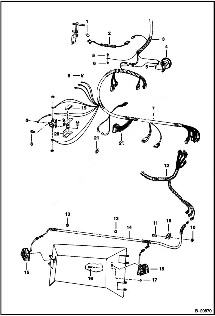 Схема запчастей Bobcat Articulated Loaders - FRAME ELECTRICAL ELECTRICAL SYSTEM