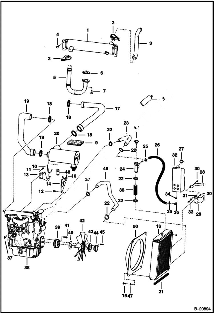 Схема запчастей Bobcat Articulated Loaders - ENGINE & ATTACHING PARTS POWER UNIT