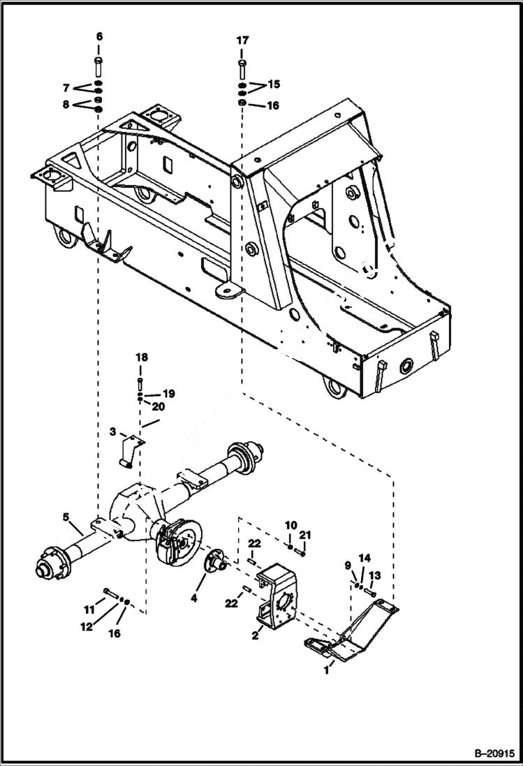 Схема запчастей Bobcat B100 - DRIVE SYSTEM DRIVE TRAIN