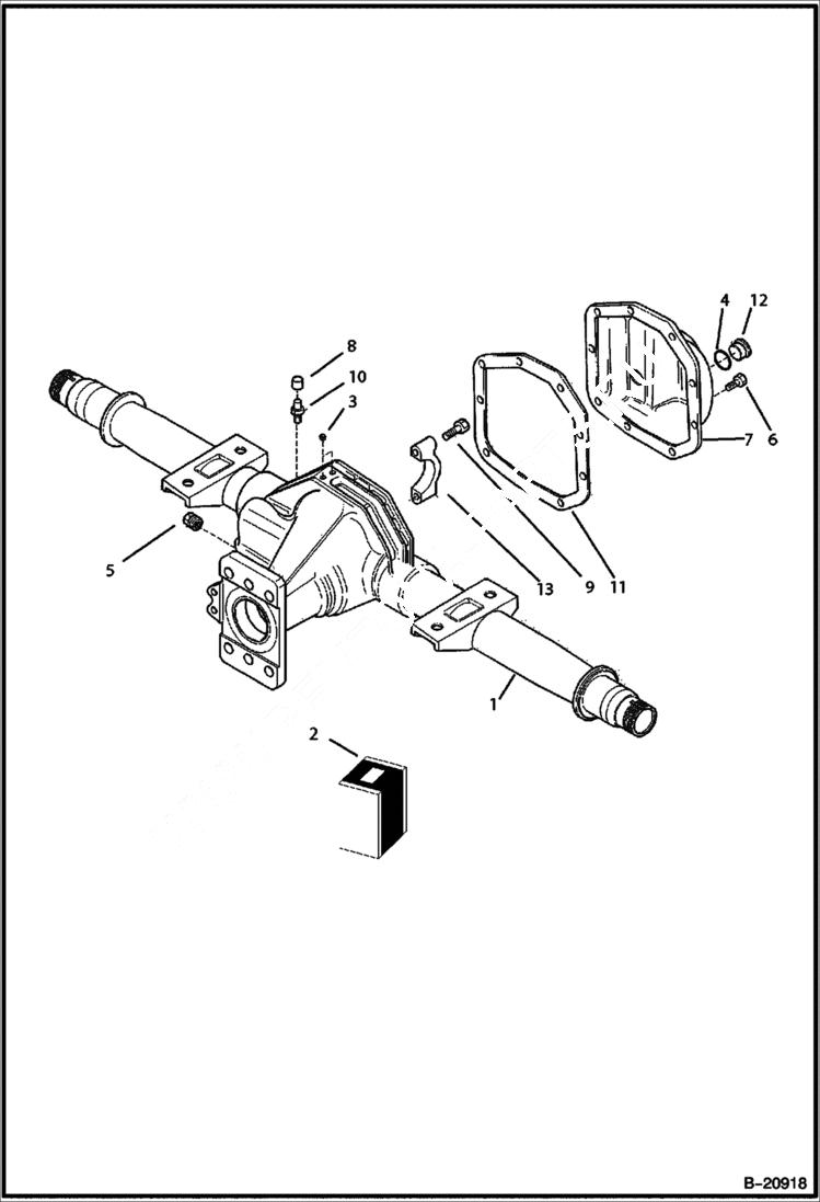 Схема запчастей Bobcat B250 - REAR AXLE B200 AXLES & WHEELS