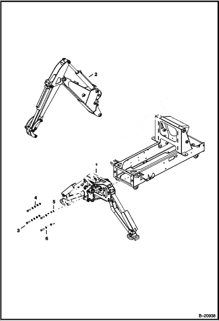 Схема запчастей Bobcat B100 - WORK GROUP WORK EQUIPMENT