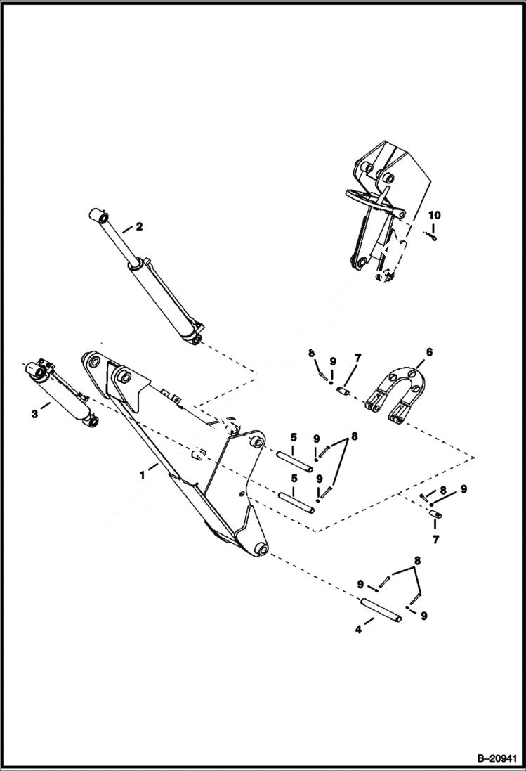 Схема запчастей Bobcat B100 - BOOM WORK EQUIPMENT