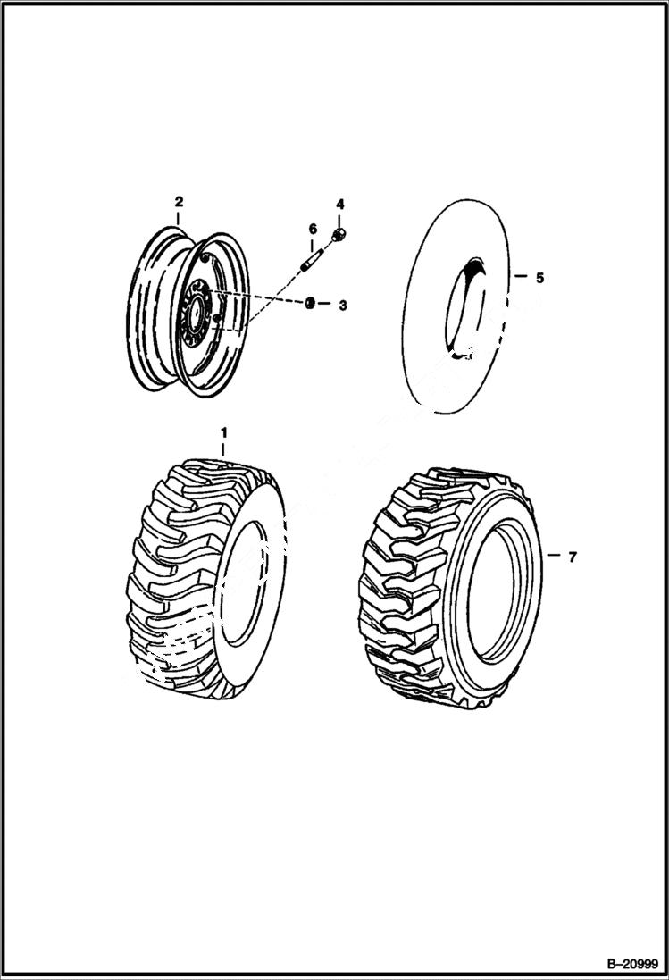 Схема запчастей Bobcat Feller Buncher - TIRES & RIMS ACCESSORIES & OPTIONS