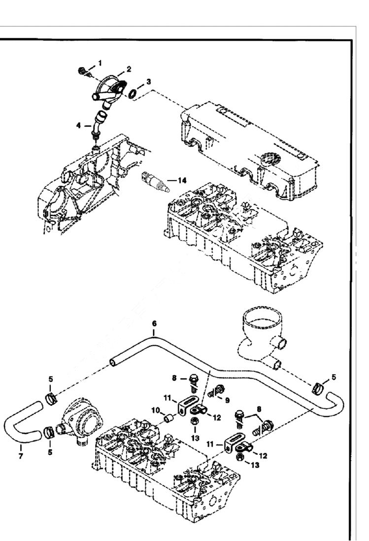 Схема запчастей Bobcat 442 - CRANKCASE POWER UNIT