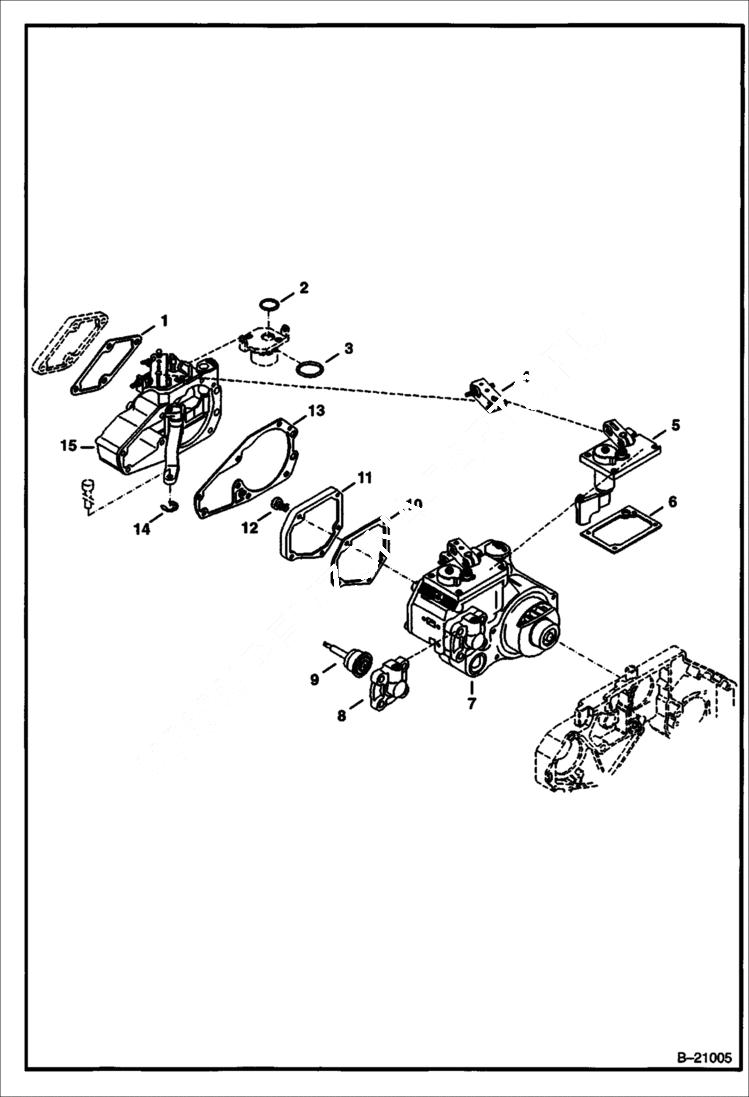 Схема запчастей Bobcat 442 - GOVERNOR ASSEMBLY POWER UNIT