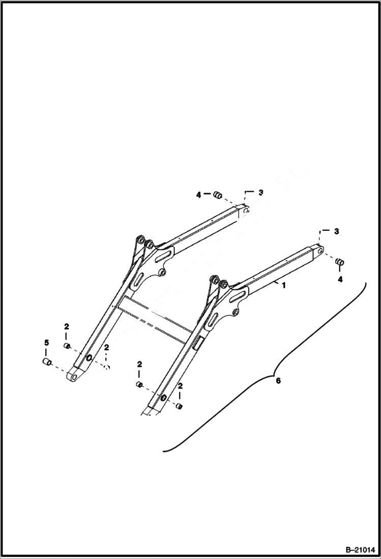 Схема запчастей Bobcat BL275 - LIFT ARM MAIN FRAME