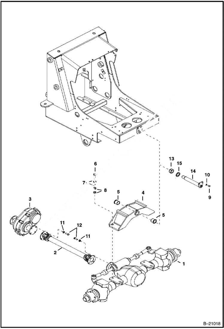 Схема запчастей Bobcat B250 - AXLES AXLES & WHEELS