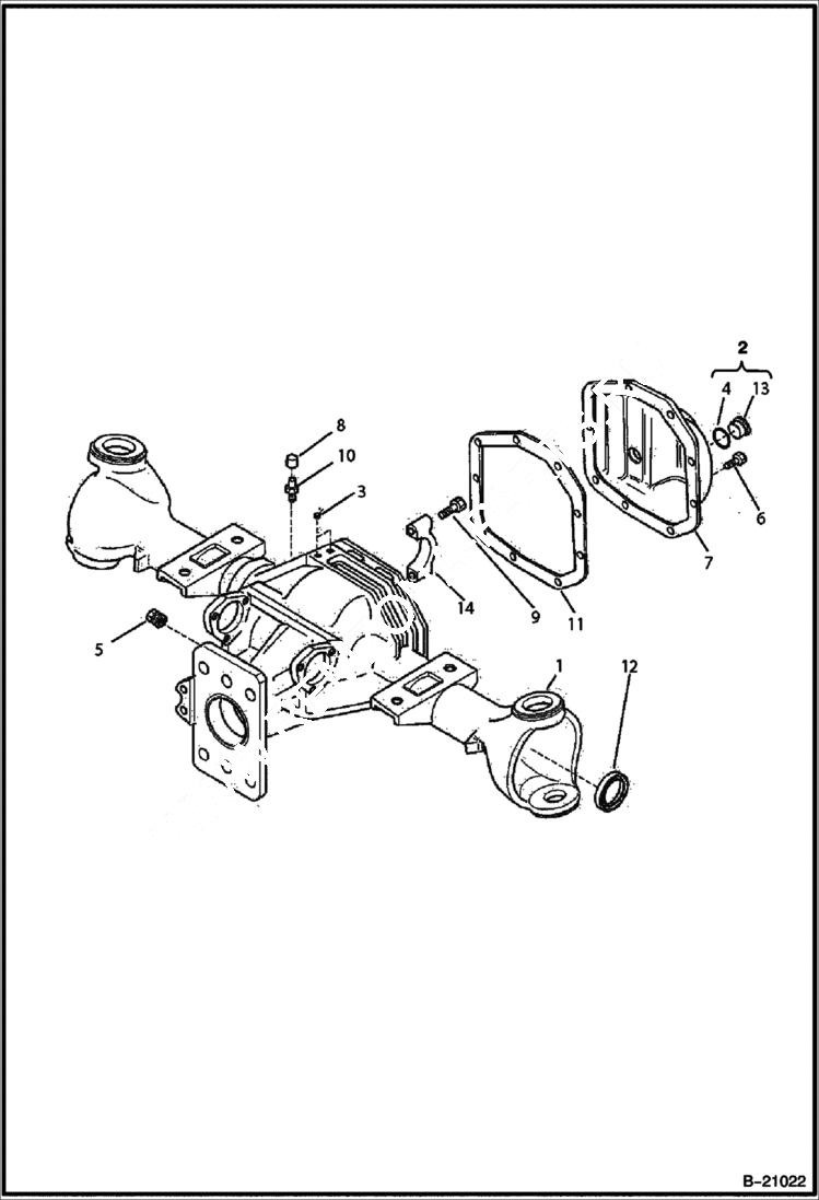 Схема запчастей Bobcat B250 - REAR AXLE B250 AXLES & WHEELS