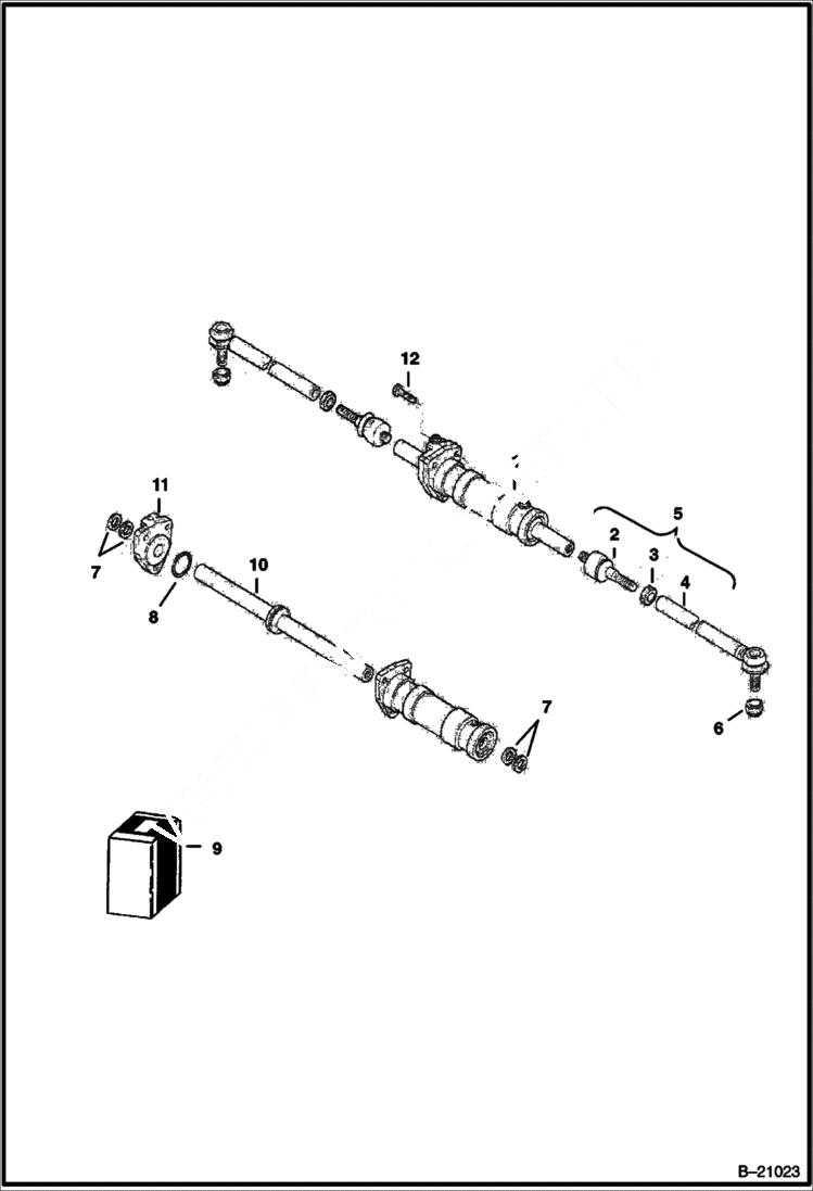 Схема запчастей Bobcat B250 - REAR AXLE B250 AXLES & WHEELS