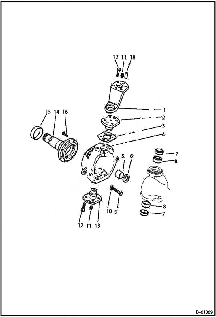 Схема запчастей Bobcat B250 - AXLES B200/B250 AXLES & WHEELS