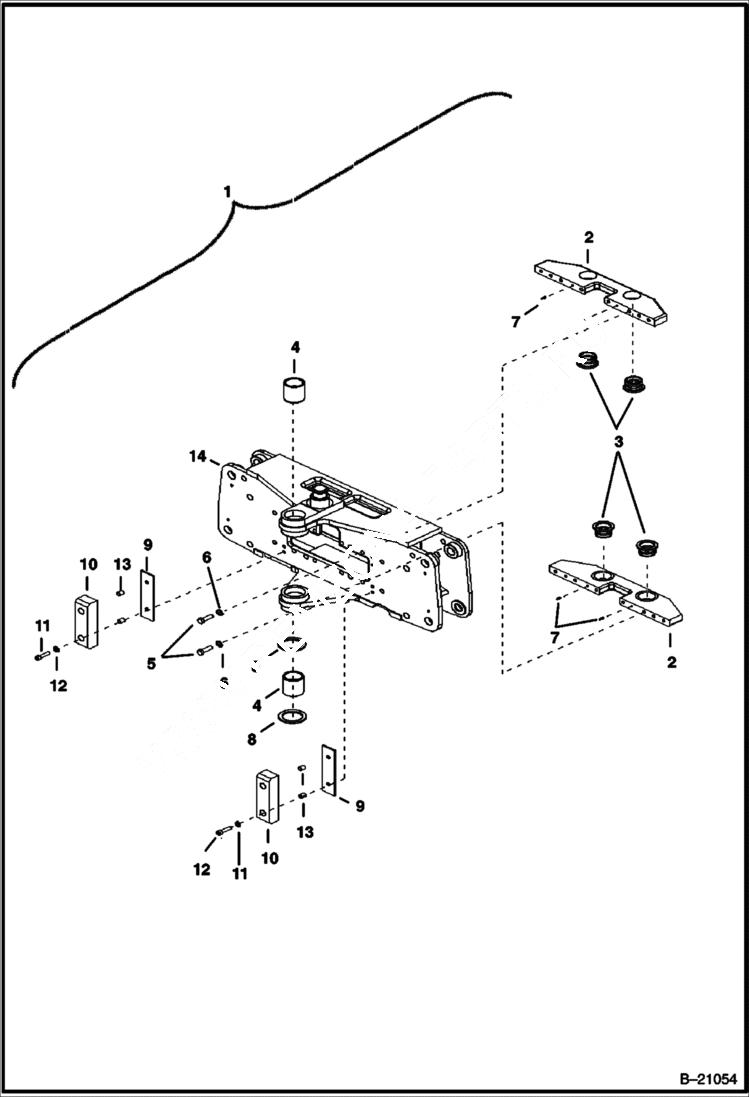 Схема запчастей Bobcat BL275 - TRUNNION WORK EQUIPMENT