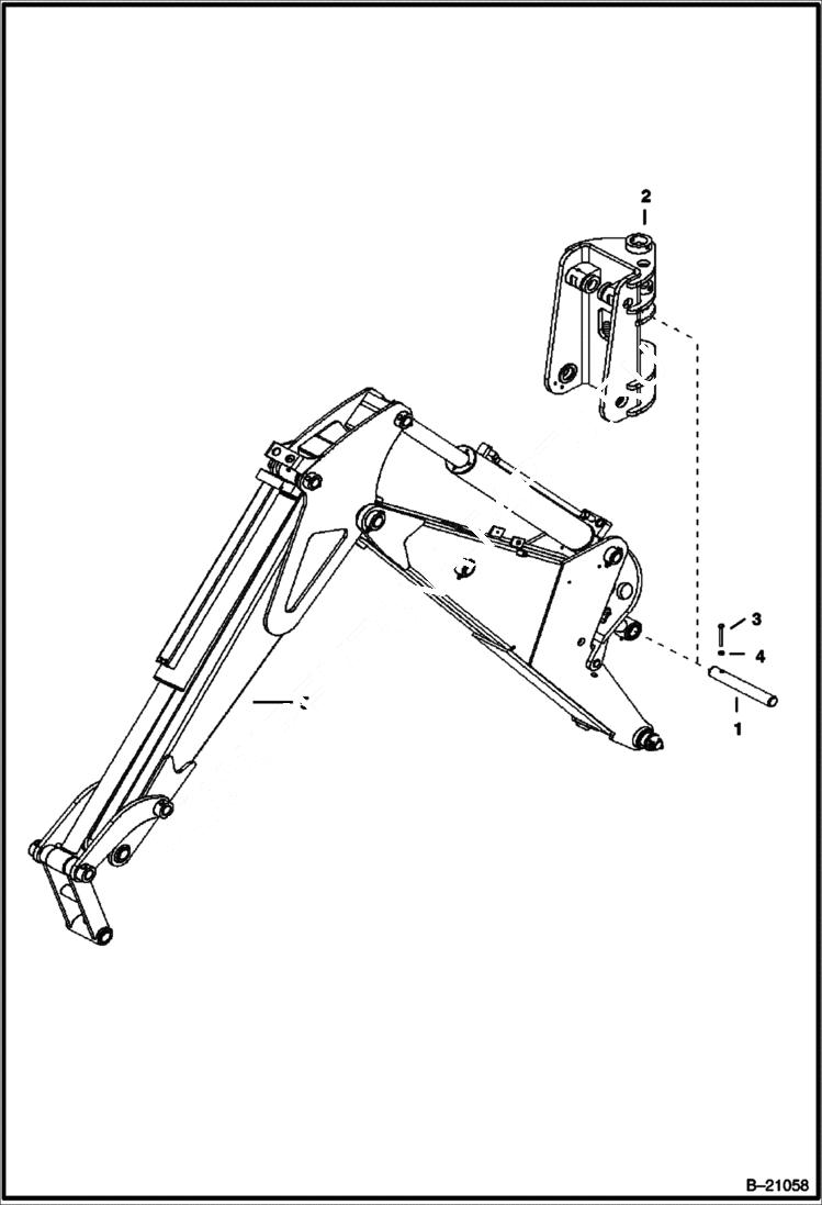 Схема запчастей Bobcat B250 - WORK GROUP Side Shift Backhoe B250 WORK EQUIPMENT