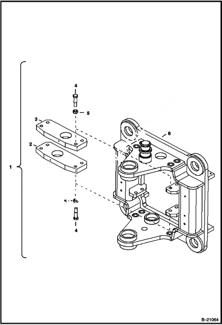 Схема запчастей Bobcat BL275 - TRUNNION Side Shift Backhoe WORK EQUIPMENT