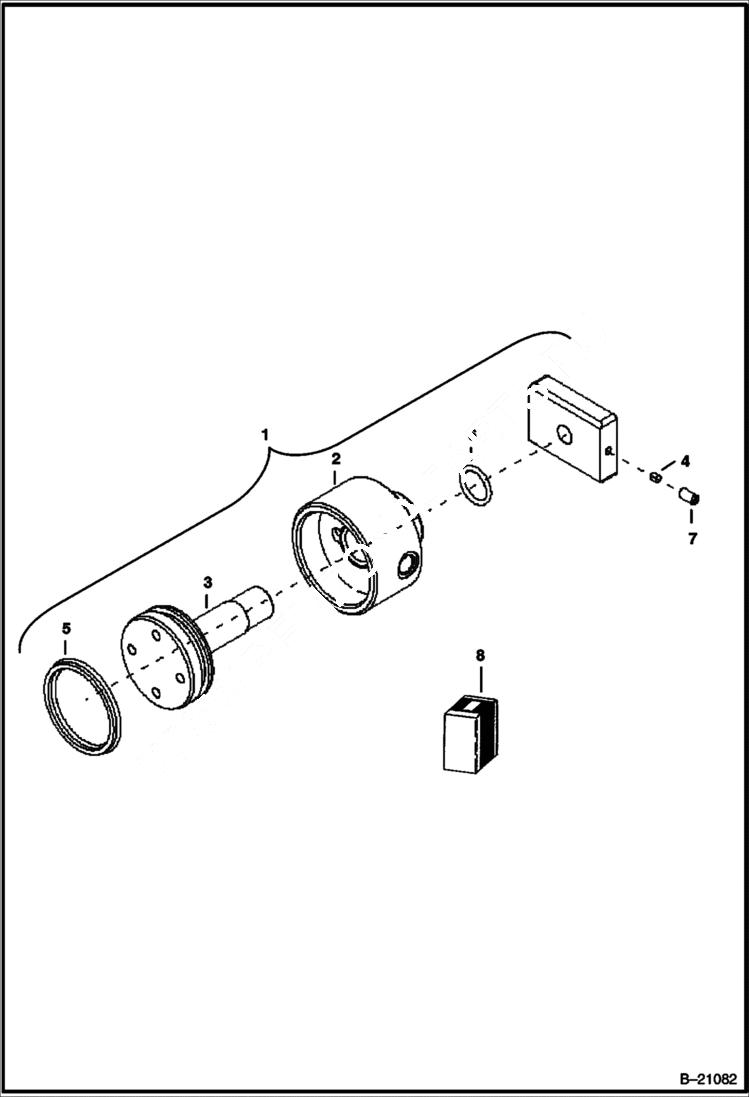 Схема запчастей Bobcat BL370 - CLAMP CYLINDER Sideshift HYDRAULIC SYSTEM