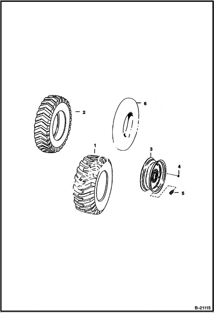 Схема запчастей Bobcat 800s - TIRES & RIMS ACCESSORIES & OPTIONS