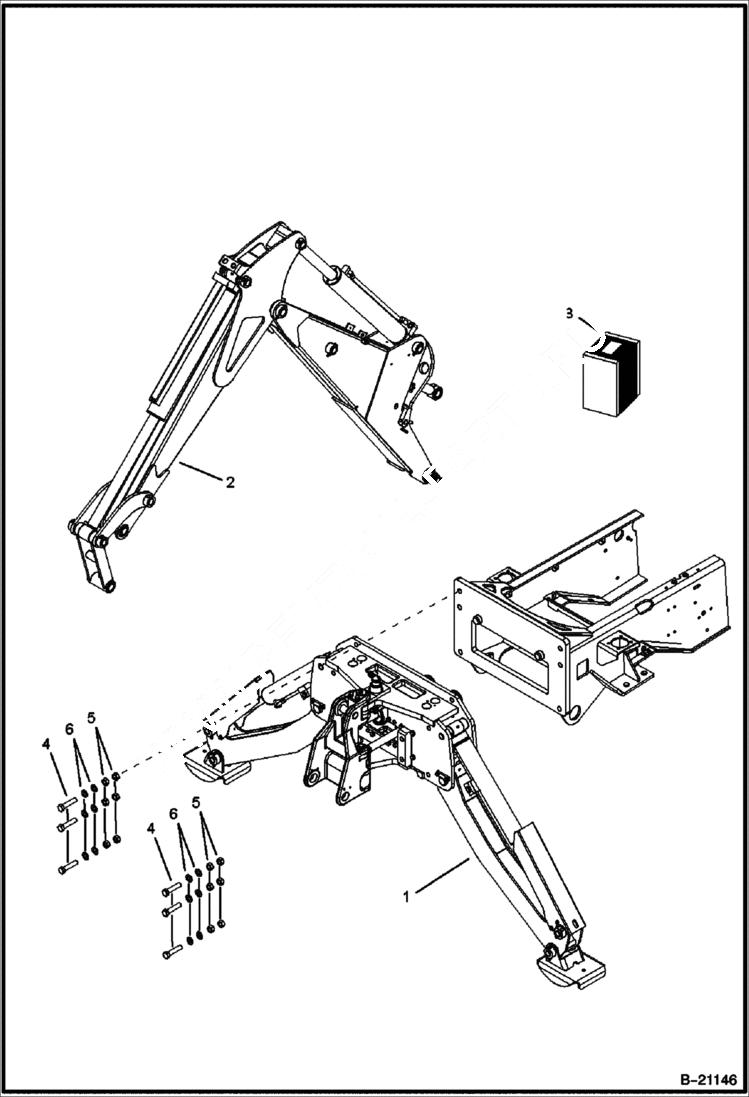 Схема запчастей Bobcat BL475 - WORK GROUP Center Mount WORK EQUIPMENT