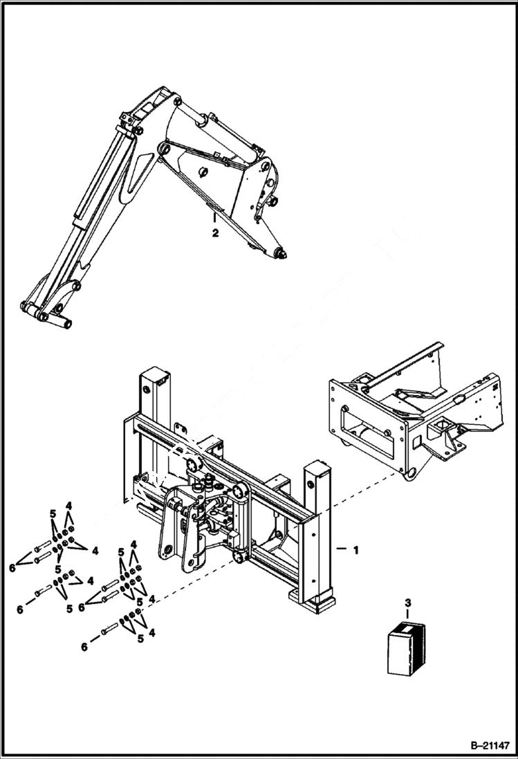 Схема запчастей Bobcat BL370 - WORK GROUP/STABILIZER Side Shift B375 WORK EQUIPMENT