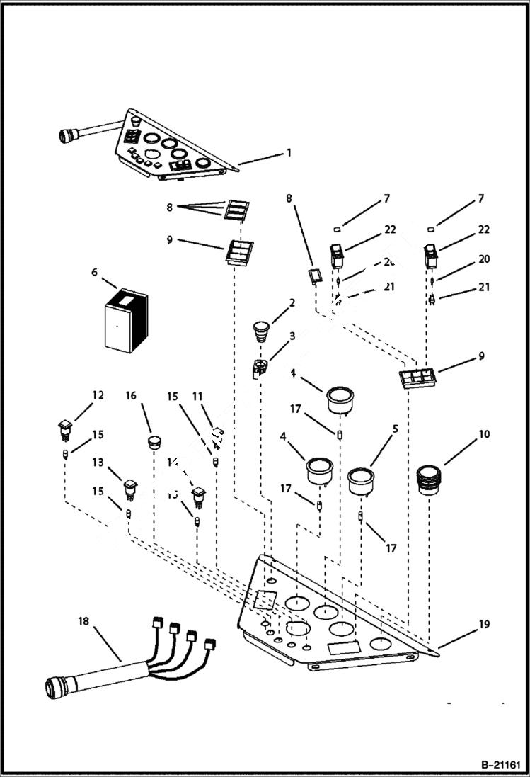 Схема запчастей Bobcat BL375 - ELECTRICAL Dashboard ELECTRICAL SYSTEM