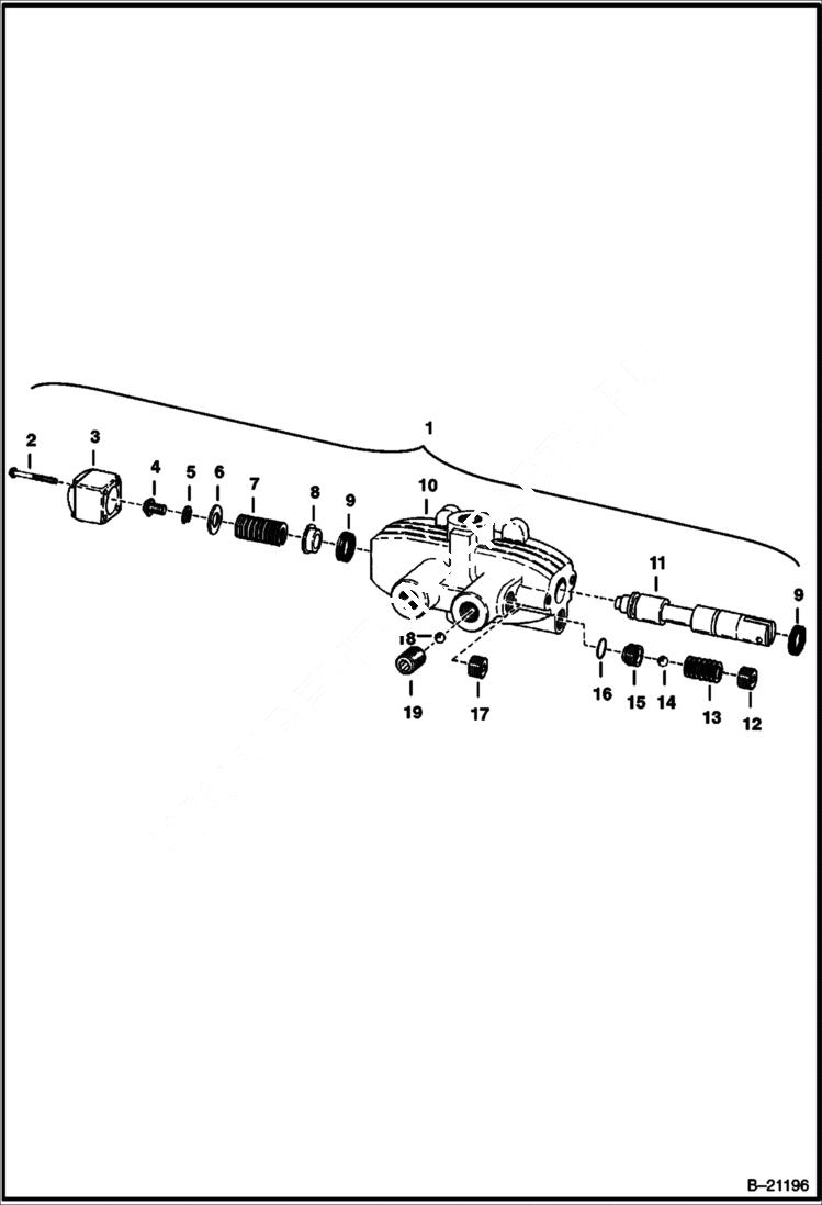 Схема запчастей Bobcat 500s - VARIABLE SPEED VALVE HYDRAULIC SYSTEM