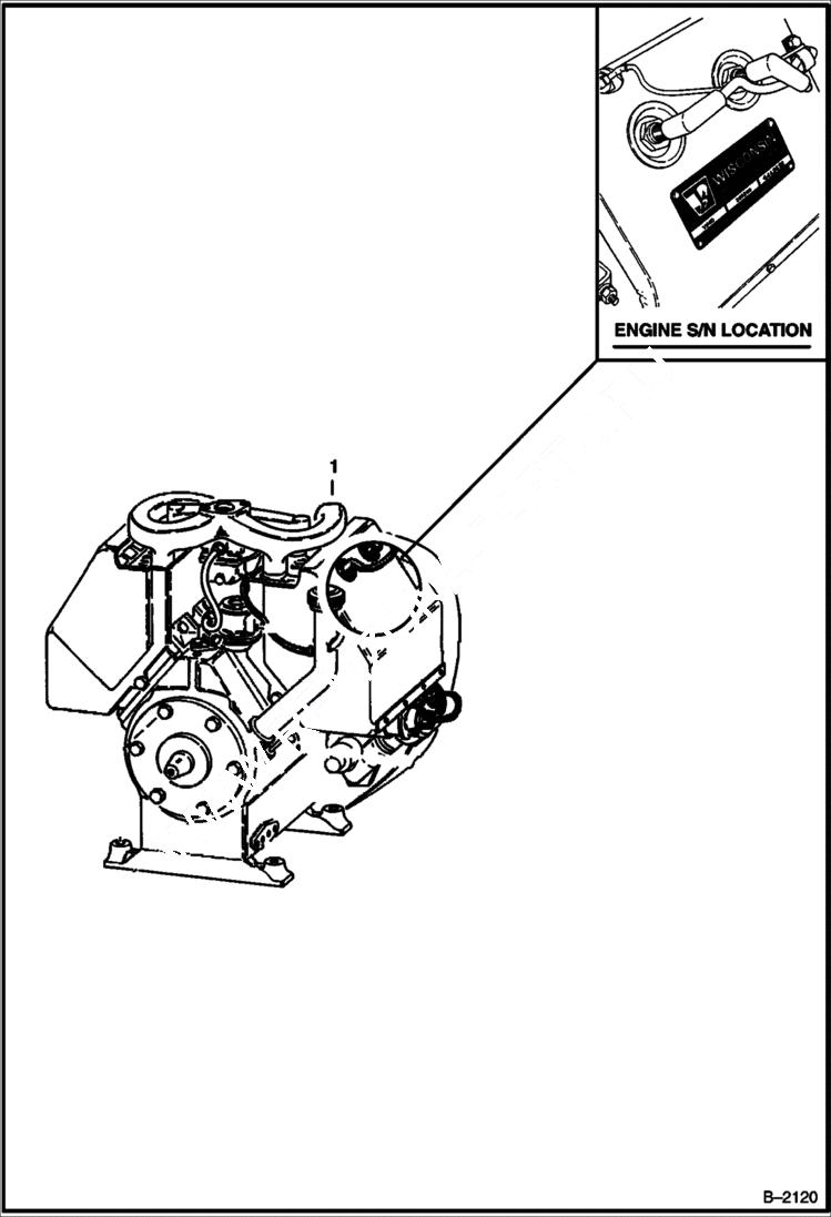 Схема запчастей Bobcat 700s - ENGINE (Wisconsin) POWER UNIT