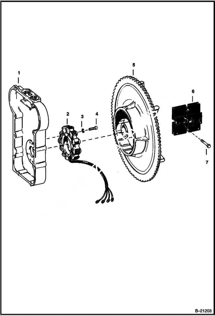 Схема запчастей Bobcat 500s - ALTERNATOR ASSEMBLY Kohler ELECTRICAL SYSTEM