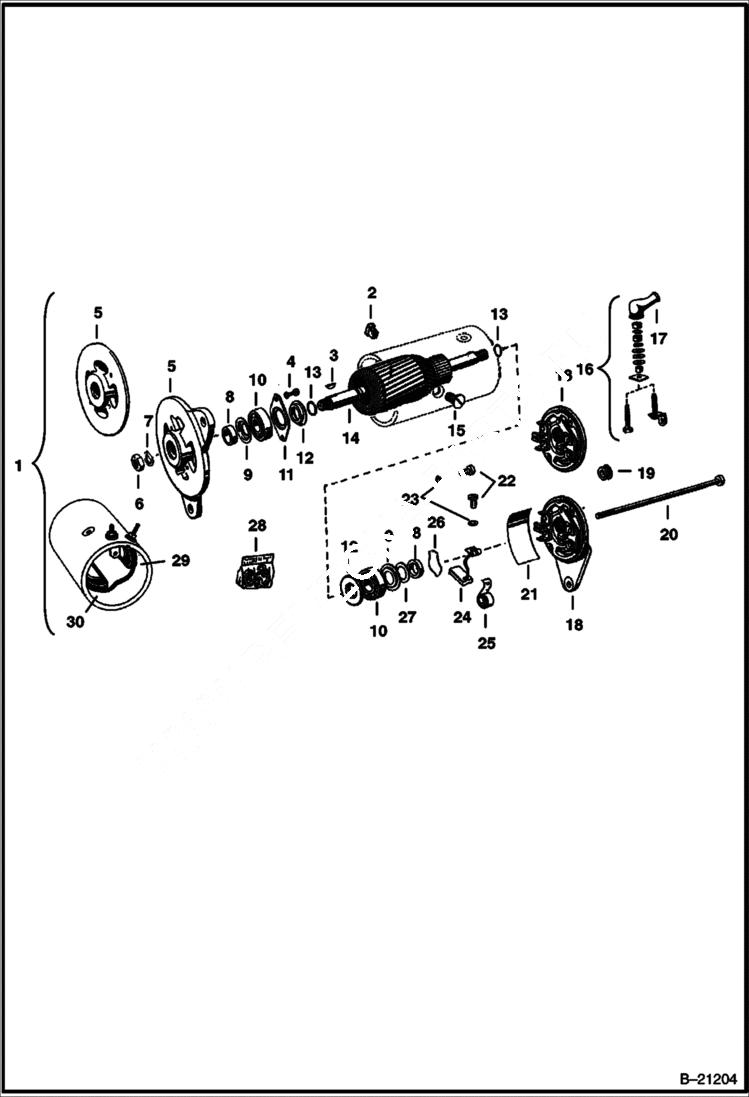 Схема запчастей Bobcat 500s - BOSCH GENERATOR ELECTRICAL SYSTEM