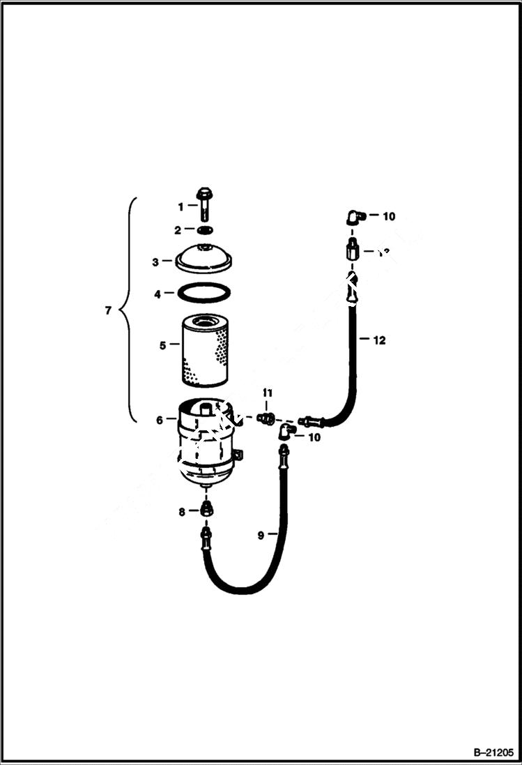 Схема запчастей Bobcat 500s - ENGINE OIL FILTER POWER UNIT