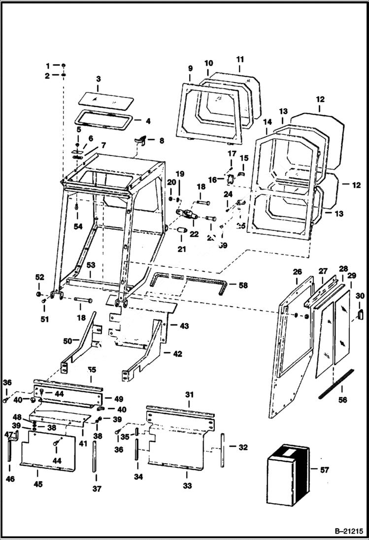 Схема запчастей Bobcat 400s - CAB ENCLOSURE ACCESSORIES & OPTIONS