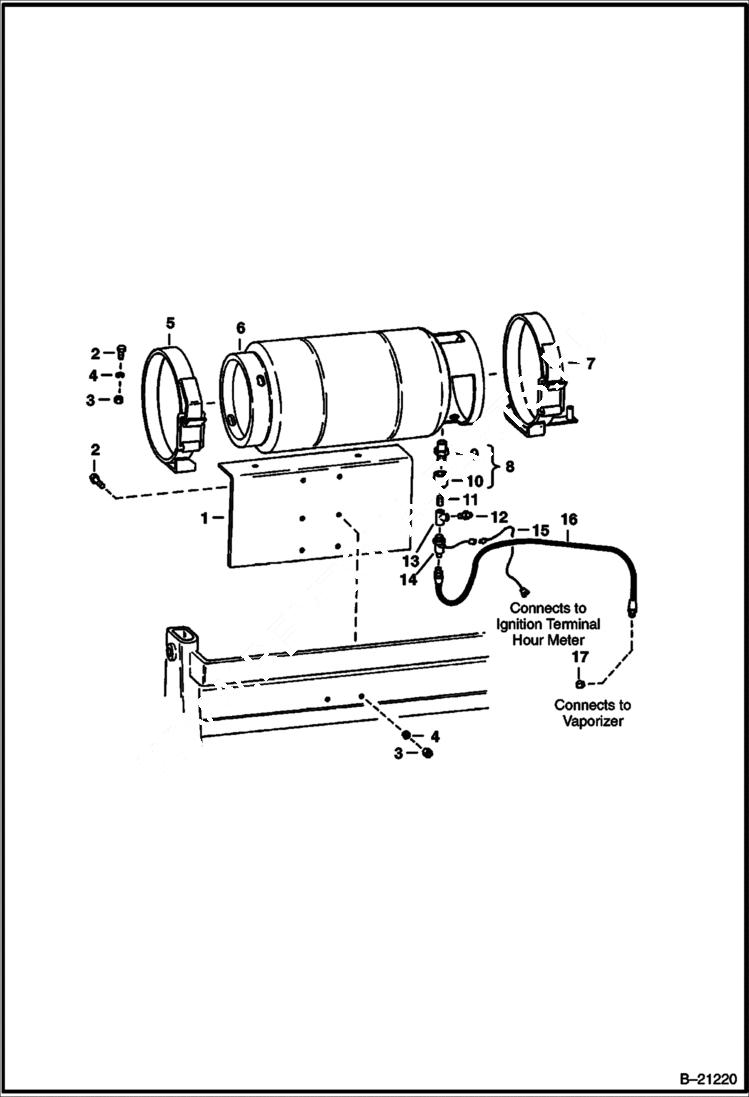 Схема запчастей Bobcat 400s - LP GAS TANK & ATTACHING PARTS ACCESSORIES & OPTIONS