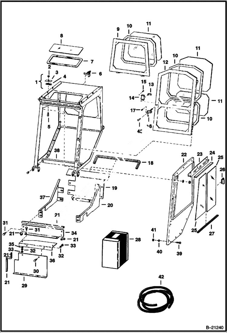 Схема запчастей Bobcat 600s - CAB ENCLOSURE ACCESSORIES & OPTIONS