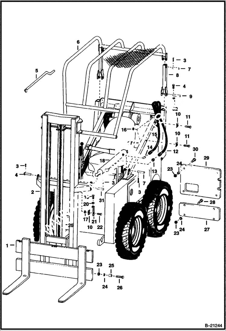 Схема запчастей Bobcat 600s - VERTICAL FORKLIFT M- 610 Clark ACCESSORIES & OPTIONS