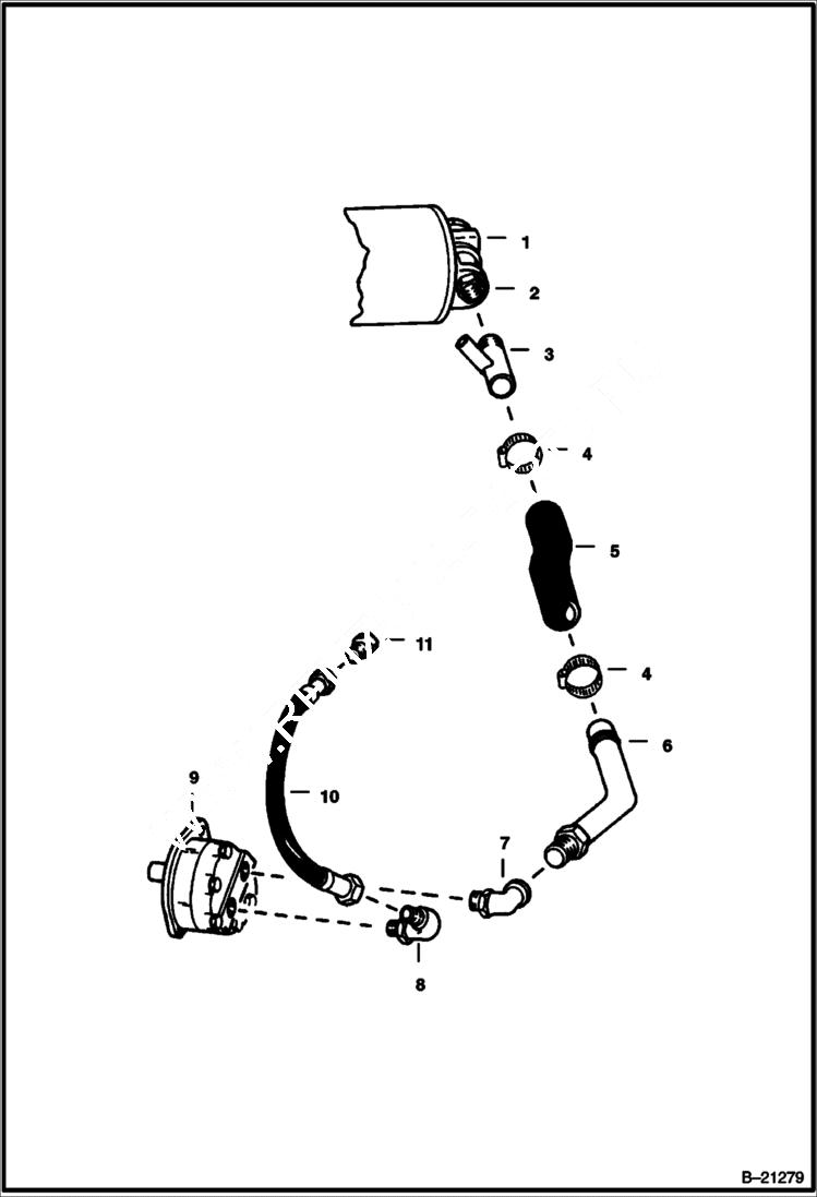Схема запчастей Bobcat 600s - HYDRAULIC PUMP CIRCUITRY HYDRAULIC SYSTEM