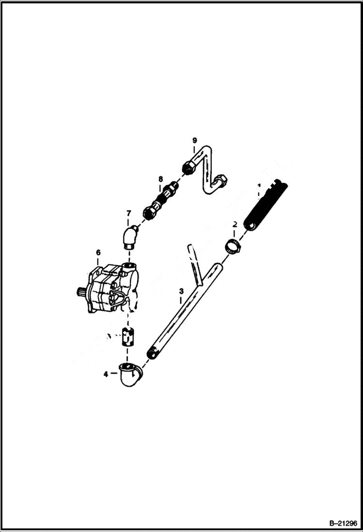 Схема запчастей Bobcat 500s - HYDRAULIC PUMP CIRCUITRY S/N 41399 & Below HYDRAULIC SYSTEM