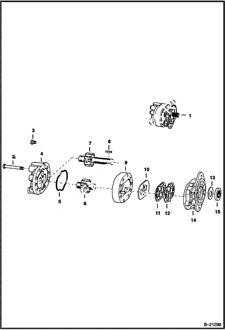 Схема запчастей Bobcat 500s - HYDRAULIC PUMP Eaton #26006-LAT HYDRAULIC SYSTEM