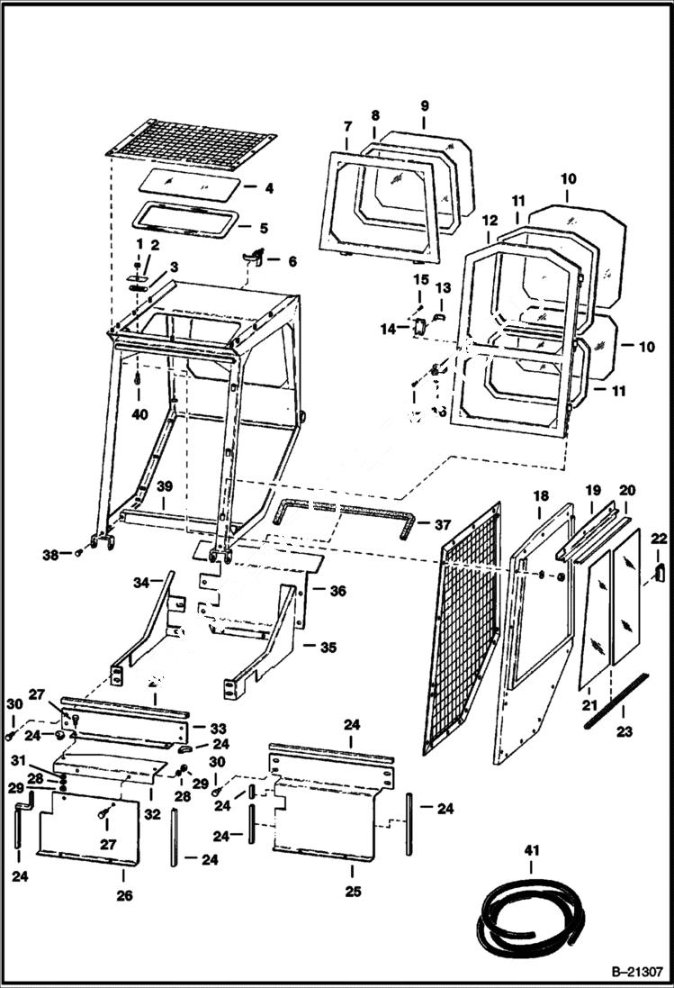 Схема запчастей Bobcat 600s - CAB ENCLOSURE ACCESSORIES & OPTIONS