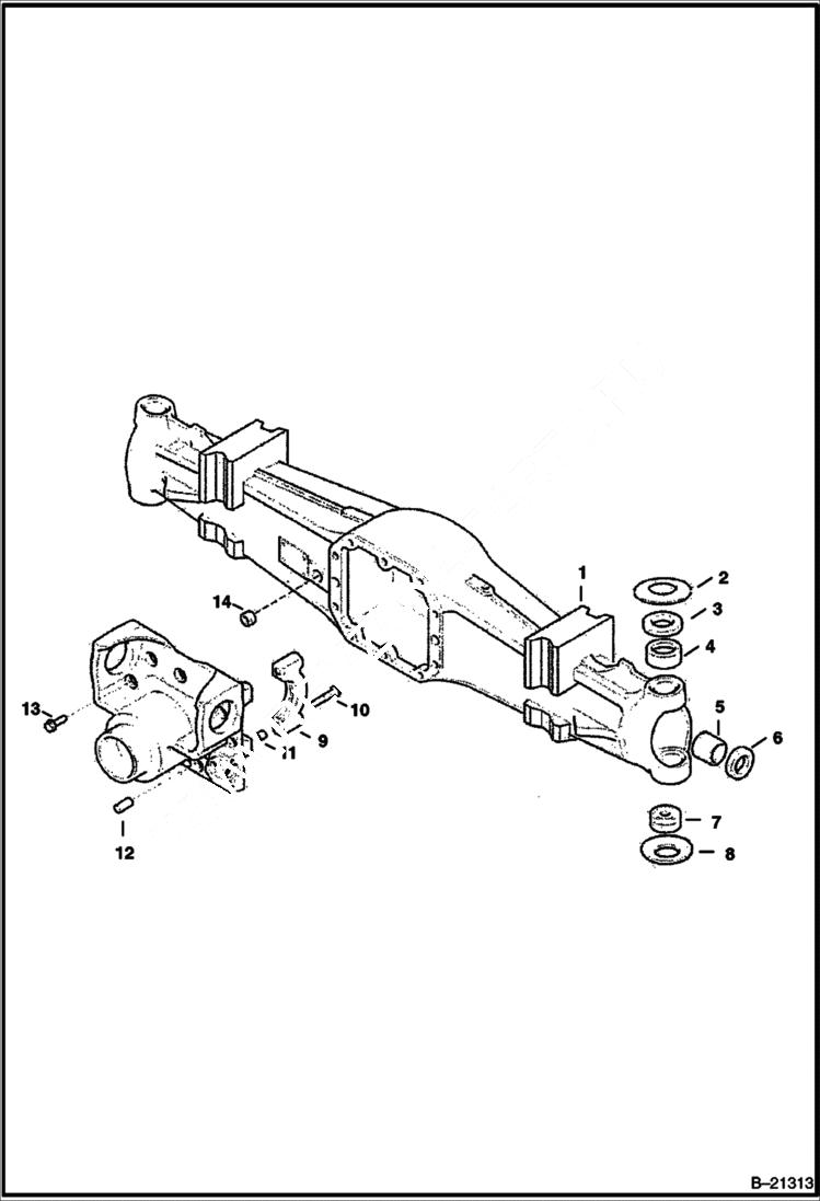 Схема запчастей Bobcat BL570 - REAR AXLE AXLES