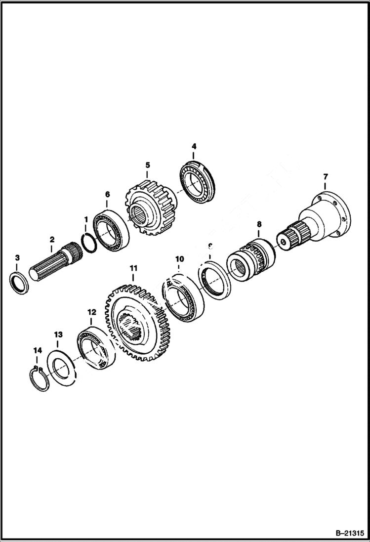 Схема запчастей Bobcat BL475 - REAR AXLE AXLES