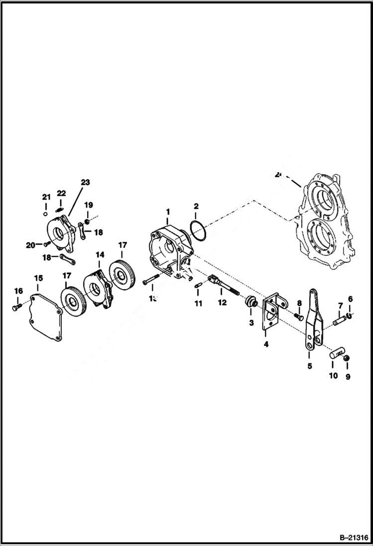 Схема запчастей Bobcat BL575 - REAR AXLE AXLES