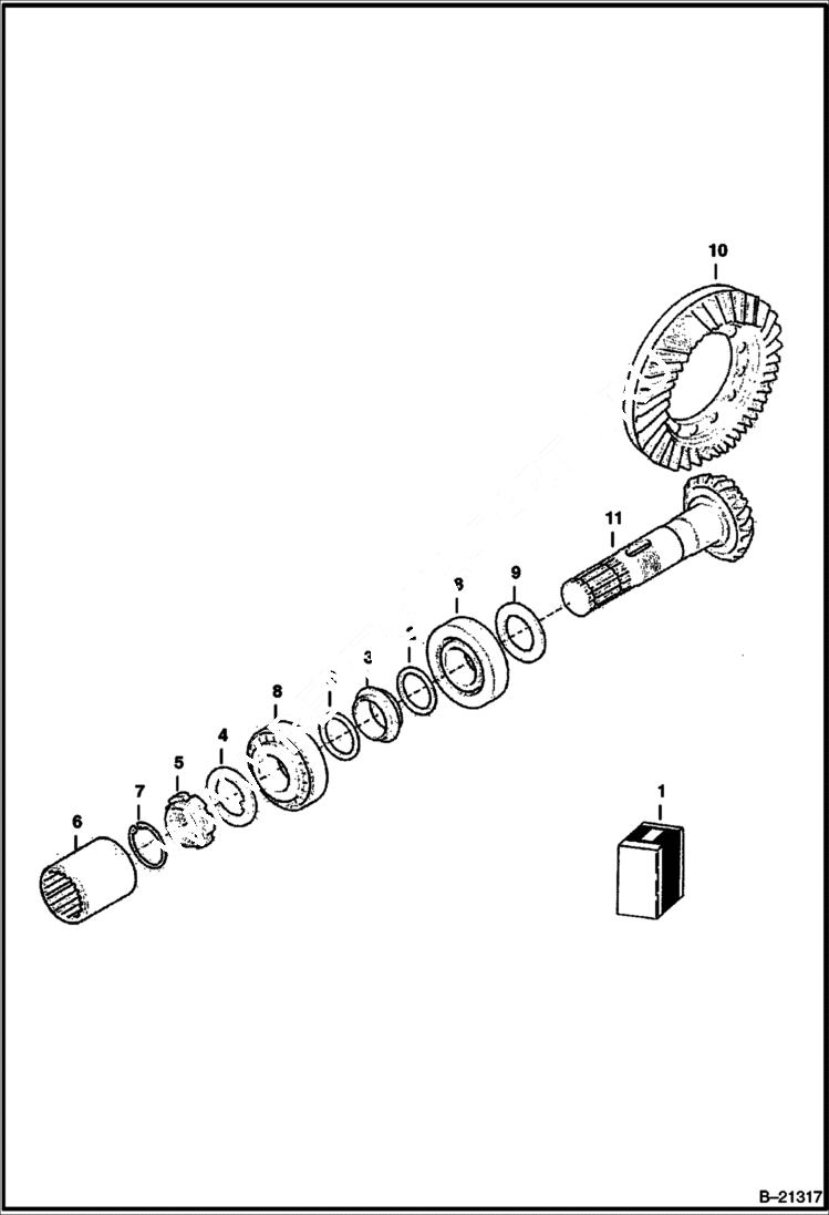 Схема запчастей Bobcat BL575 - REAR AXLE AXLES