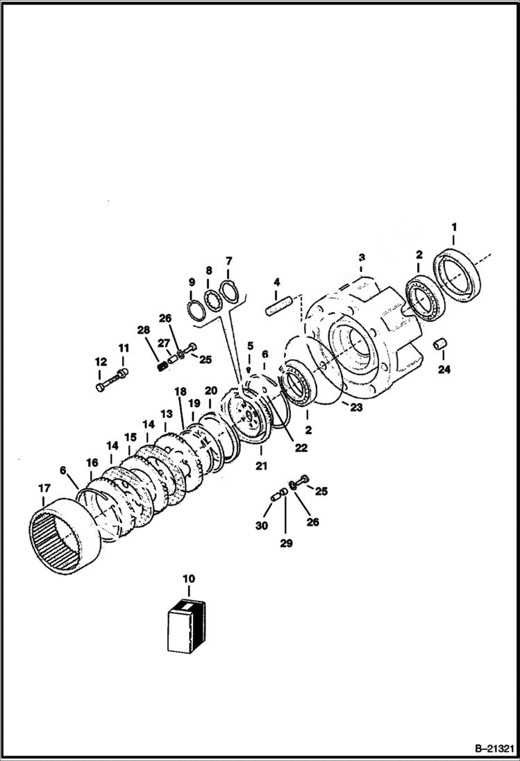 Схема запчастей Bobcat BL575 - REAR AXLE AXLES