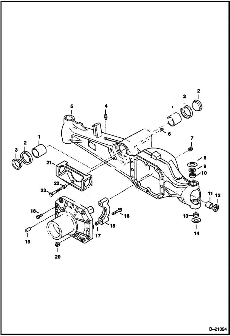 Схема запчастей Bobcat BL570 - FRONT AXLE AXLES