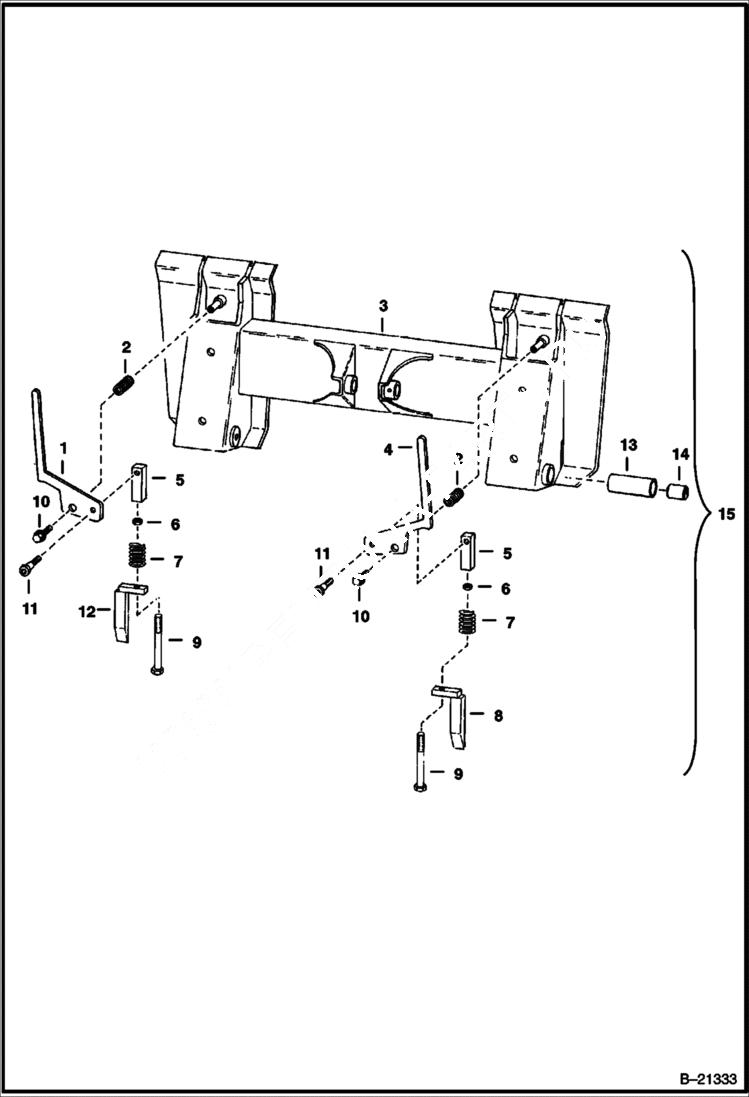 Схема запчастей Bobcat 500s - BOB-TACH MAIN FRAME