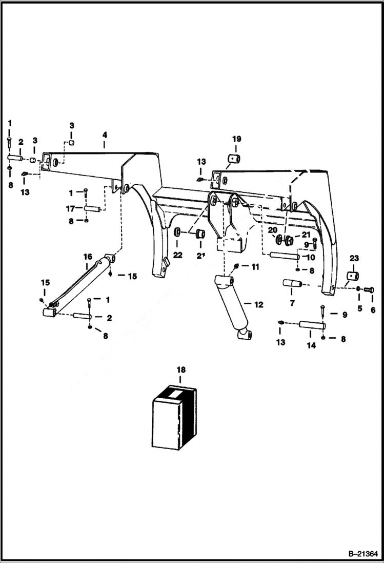 Схема запчастей Bobcat 500s - LIFT ARM MAIN FRAME