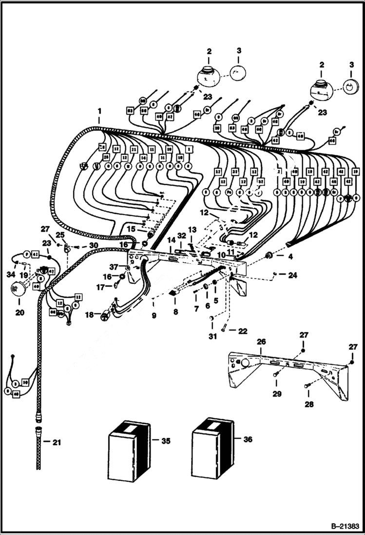 Схема запчастей Bobcat 500s - CAB ELECTRICAL S/N 11674 & Below ELECTRICAL SYSTEM