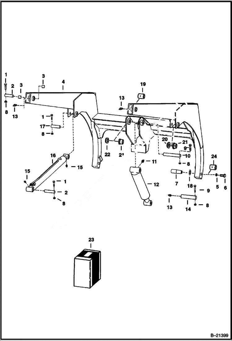 Схема запчастей Bobcat 500s - LIFT ARM S/N 12120 & Below MAIN FRAME