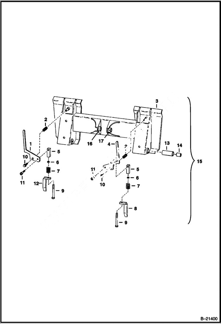 Схема запчастей Bobcat 500s - BOB-TACH S/N 12121 Thru 13706 MAIN FRAME