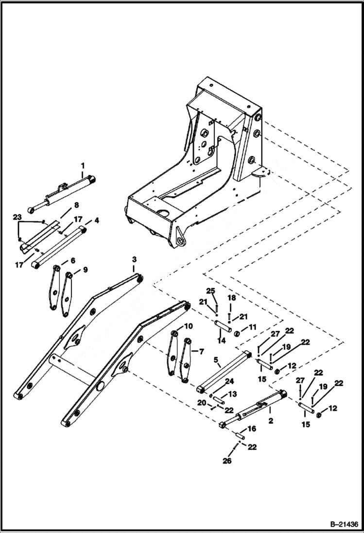 Схема запчастей Bobcat BL570 - LIFT ARM & ATTACHING PARTS (BL570) 5706 11024 & Below (BL575) 5720 11006 & Below MAIN FRAME