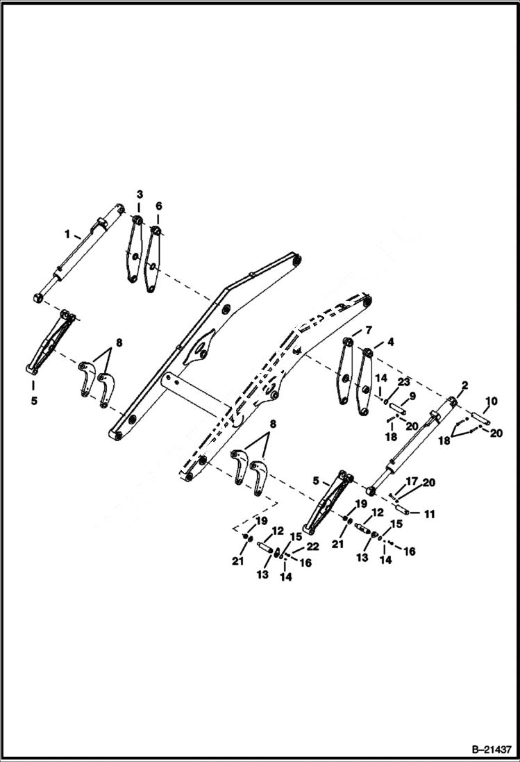 Схема запчастей Bobcat BL570 - LIFT ARM & ATTACHING PARTS (BL570) 5706 11024 & Below (BL575) 5720 11006 & Below MAIN FRAME