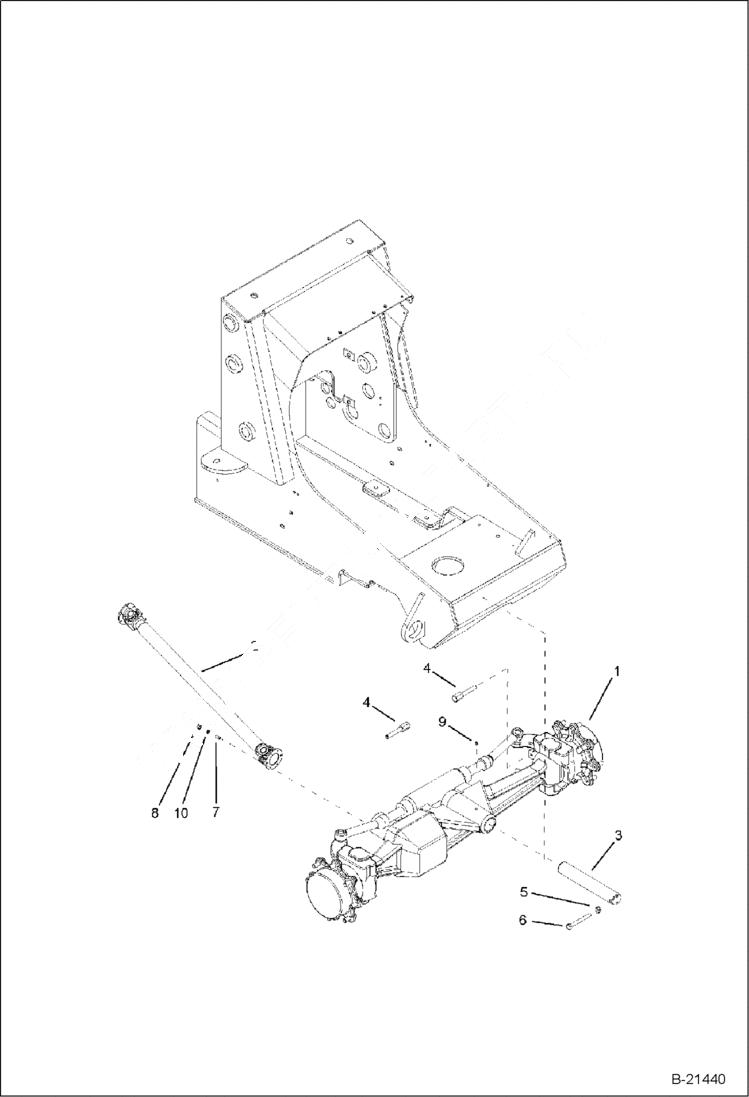 Схема запчастей Bobcat BL570 - FRONT AXLE AXLES